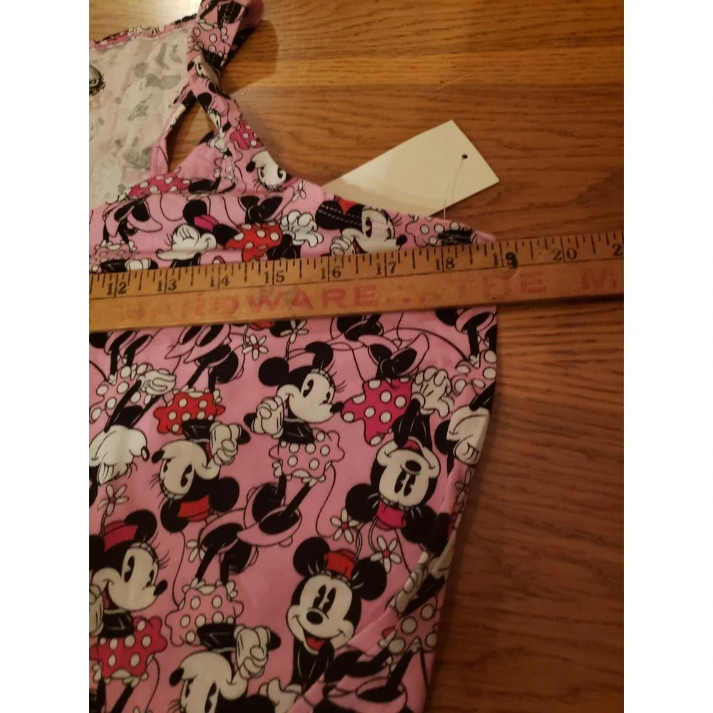 Sz XL Disney Minnie Mouse‎  Women/Juniors Racerback Shirt Pink W/ Hipster Undie
